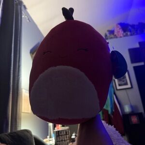 Squishmallows Red and White Plush Toy